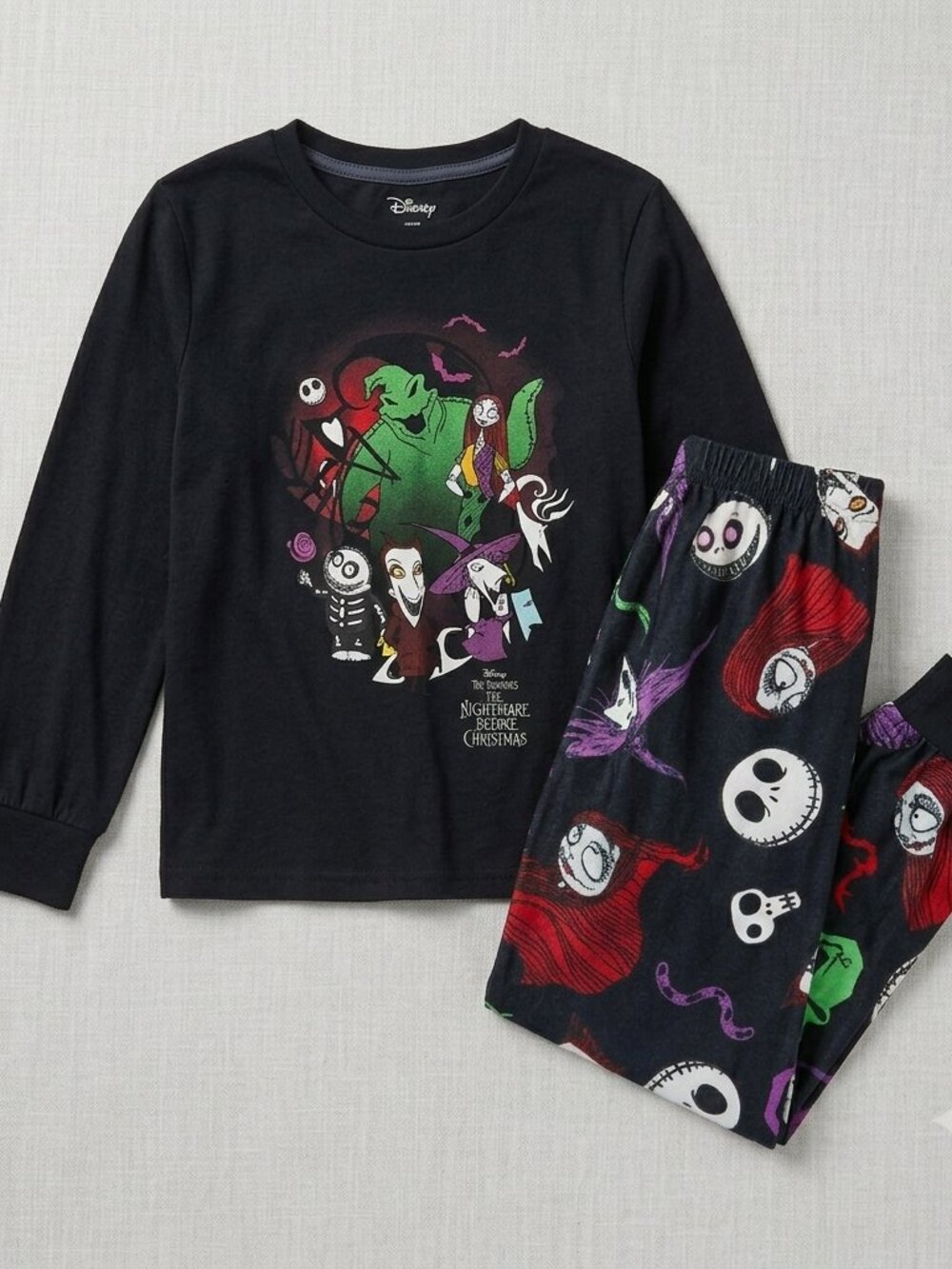 Disney Nightmare Before Christmas Pajama Set Size 12 Jack Skellington Halloween